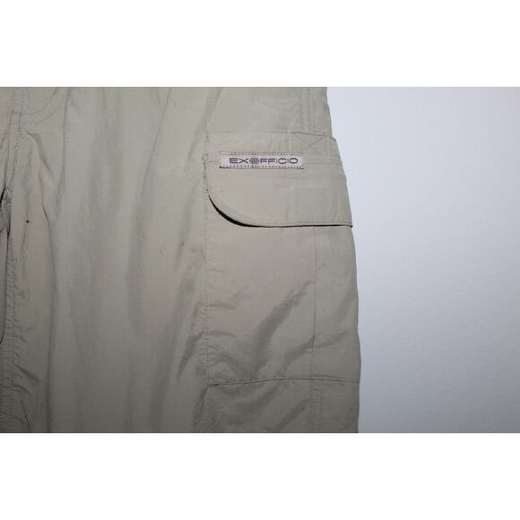 NWT ExOfficio Explorer Short Hiking Nylon Khaki Cargo 8" Men's Size Small H10100 - Picture 2 of 10